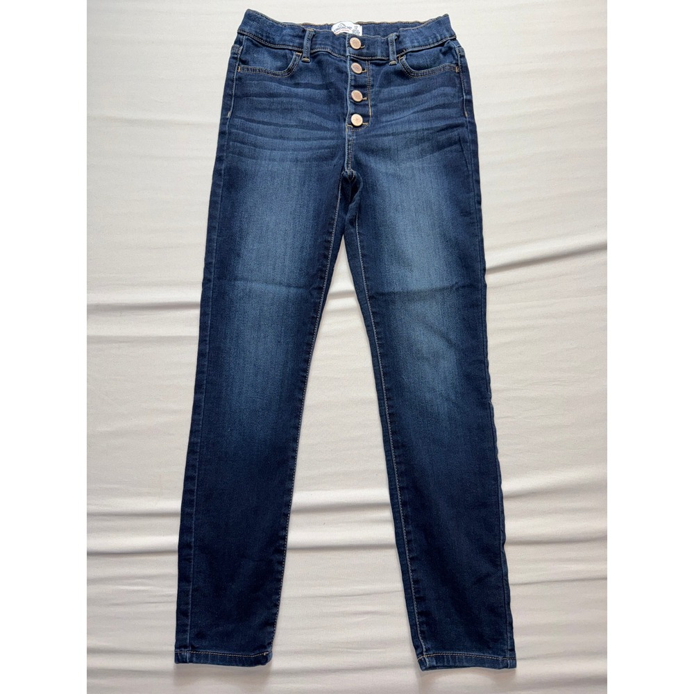 Jordache Girls Super Skinny Jeans Dark Wash Button Fly Size 12 25WUJD0489C2